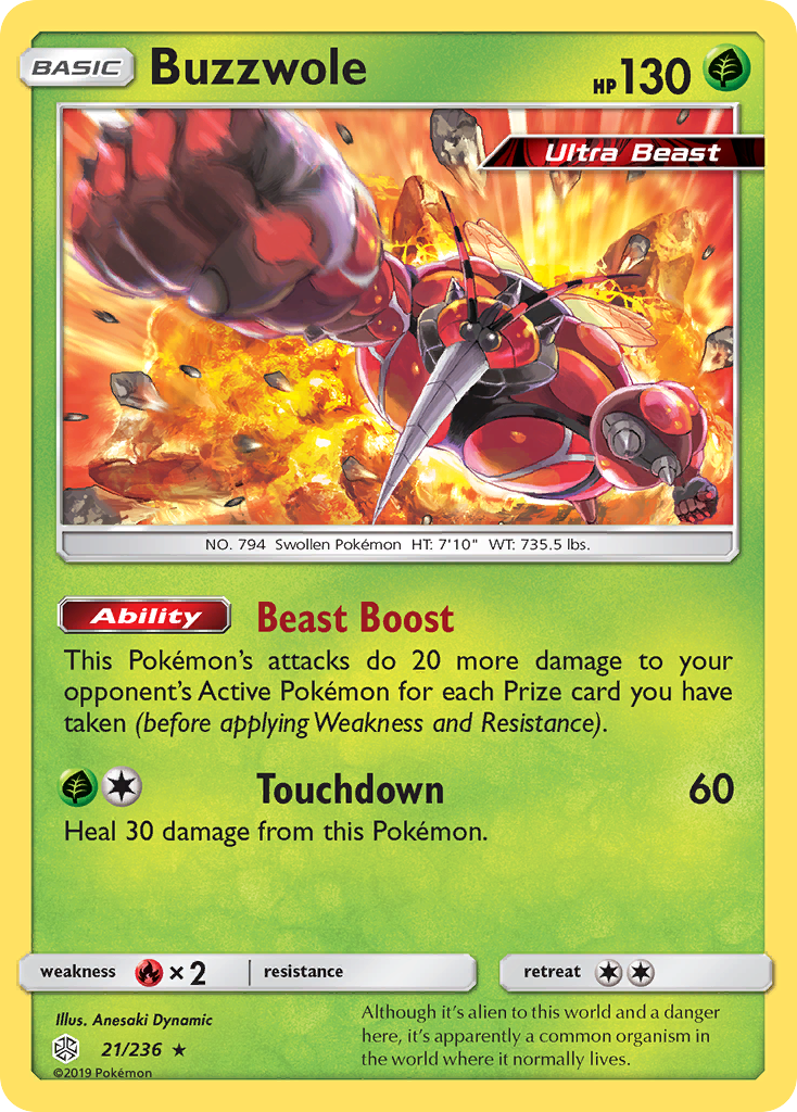 Buzzwole (21/236) [Sun & Moon: Cosmic Eclipse] - Card Brawlers | Quebec | Canada | Yu-Gi-Oh!
