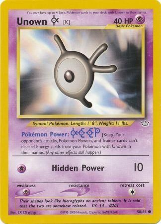Unown [K] (58/64) [Neo Revelation Unlimited] - Card Brawlers | Quebec | Canada | Yu-Gi-Oh!