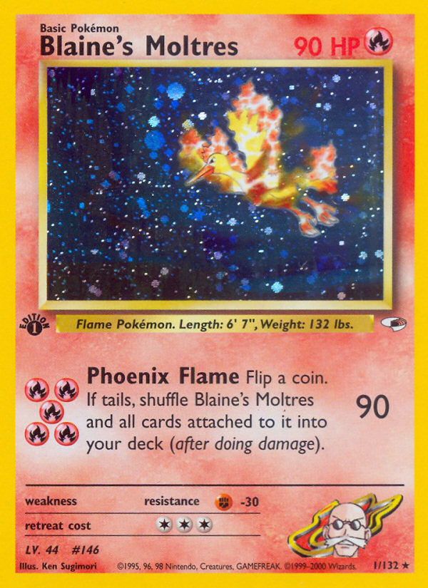 Blaine's Moltres (1/132) [Gym Heroes 1st Edition] - Card Brawlers | Quebec | Canada | Yu-Gi-Oh!