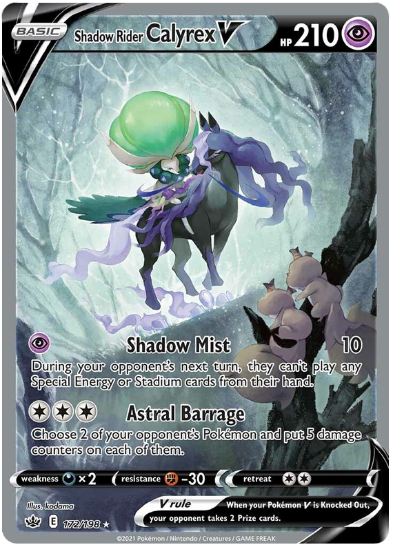Shadow Rider Calyrex V (172/198) [Sword & Shield: Chilling Reign] - Card Brawlers | Quebec | Canada | Yu-Gi-Oh!