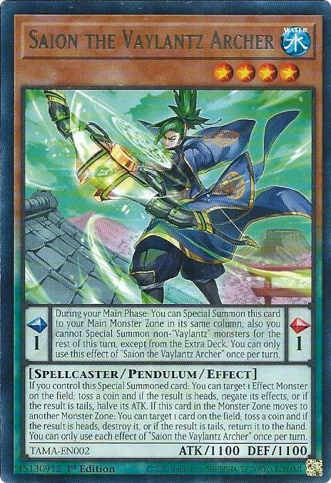 Saion the Vaylantz Archer [TAMA-EN002] Rare - Card Brawlers | Quebec | Canada | Yu-Gi-Oh!