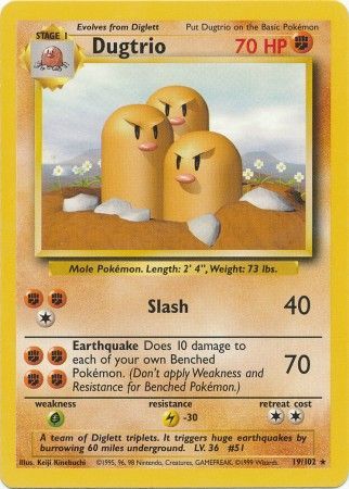 Dugtrio (19/102) [Base Set Unlimited] - Card Brawlers | Quebec | Canada | Yu-Gi-Oh!