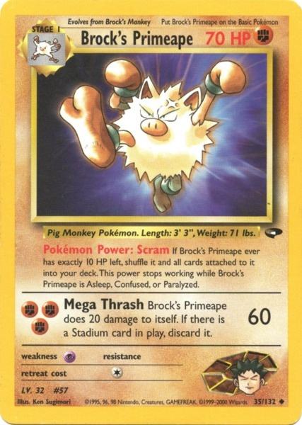 Brock's Primeape (35/132) [Gym Challenge Unlimited] - Card Brawlers | Quebec | Canada | Yu-Gi-Oh!