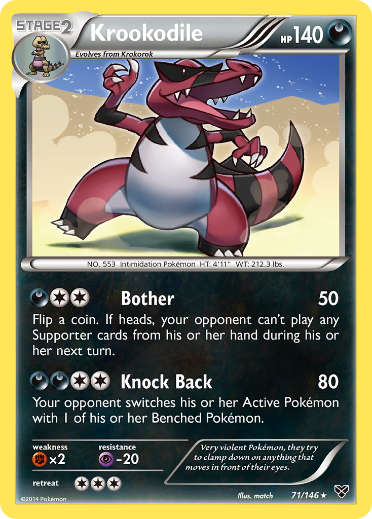 Krookodile (71/146) [XY: Base Set] - Card Brawlers | Quebec | Canada | Yu-Gi-Oh!
