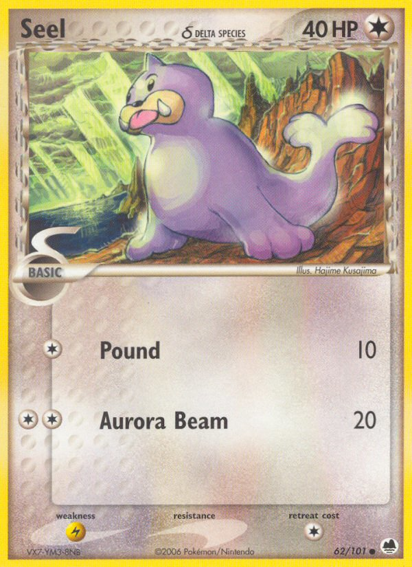 Seel (62/101) (Delta Species) [EX: Dragon Frontiers] - Card Brawlers | Quebec | Canada | Yu-Gi-Oh!