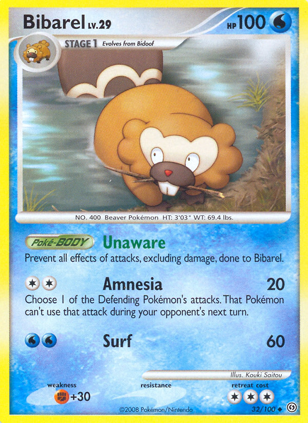 Bibarel (32/100) [Diamond & Pearl: Stormfront] - Card Brawlers | Quebec | Canada | Yu-Gi-Oh!