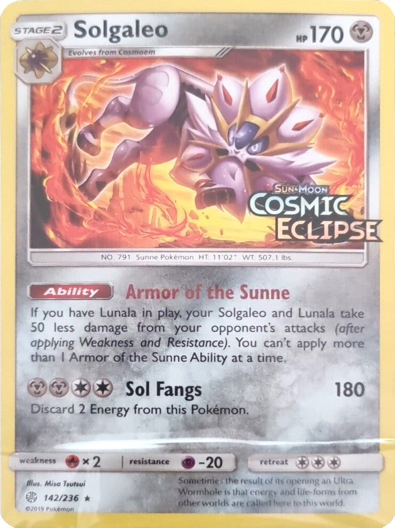 Solgaleo (142/236) (Cosmic Eclipse Stamped) [Sun & Moon: Cosmic Eclipse] - Card Brawlers | Quebec | Canada | Yu-Gi-Oh!