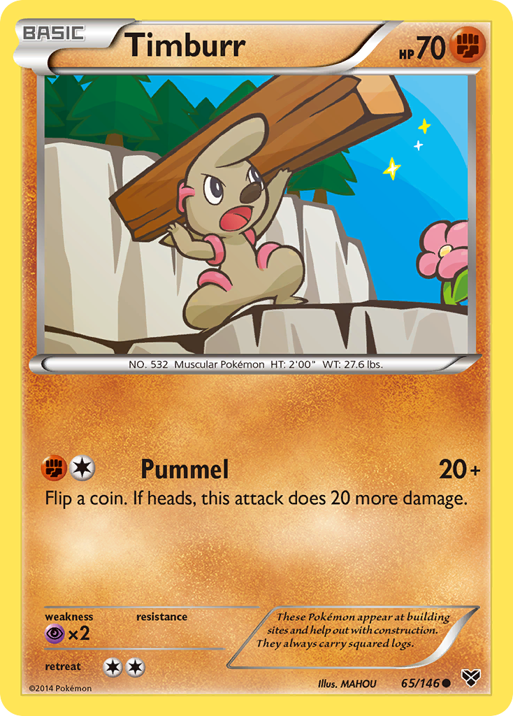 Timburr (65/146) [XY: Base Set] - Card Brawlers | Quebec | Canada | Yu-Gi-Oh!
