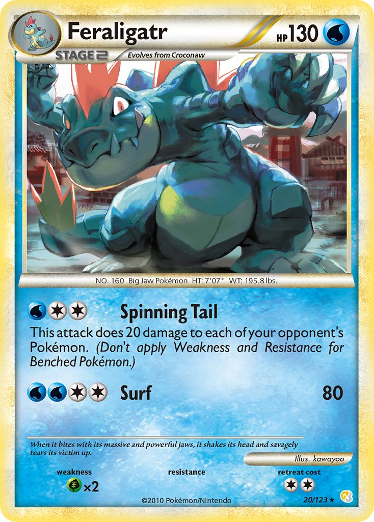 Feraligatr (20/123) (Theme Deck Exclusive) [HeartGold & SoulSilver: Base Set] - Card Brawlers | Quebec | Canada | Yu-Gi-Oh!