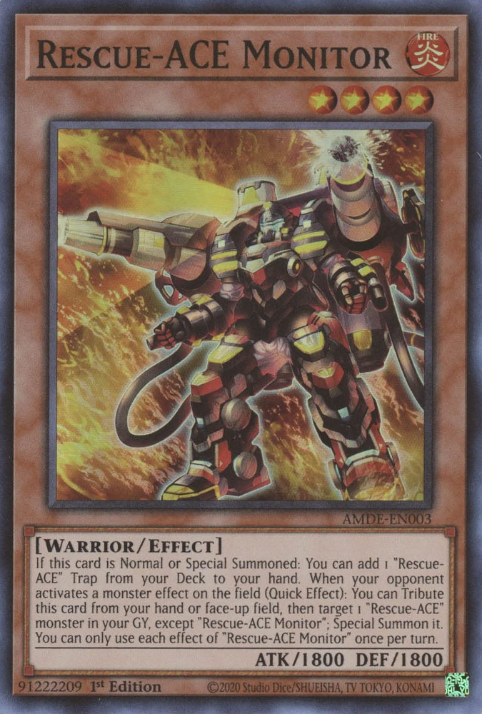 Rescue-ACE Monitor [AMDE-EN003] Super Rare - Card Brawlers | Quebec | Canada | Yu-Gi-Oh!