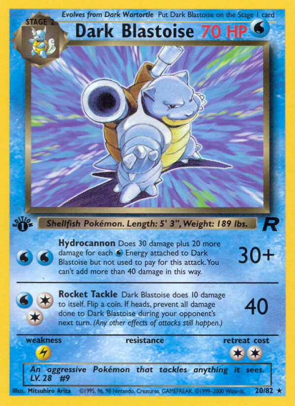 Dark Blastoise (20/82) [Team Rocket 1st Edition] - Card Brawlers | Quebec | Canada | Yu-Gi-Oh!
