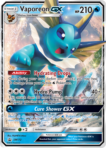 Vaporeon GX (SM172) [Sun & Moon: Black Star Promos] - Card Brawlers | Quebec | Canada | Yu-Gi-Oh!