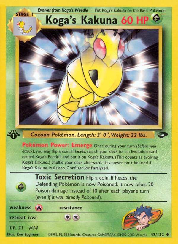 Koga's Kakuna (47/132) [Gym Challenge 1st Edition] - Card Brawlers | Quebec | Canada | Yu-Gi-Oh!