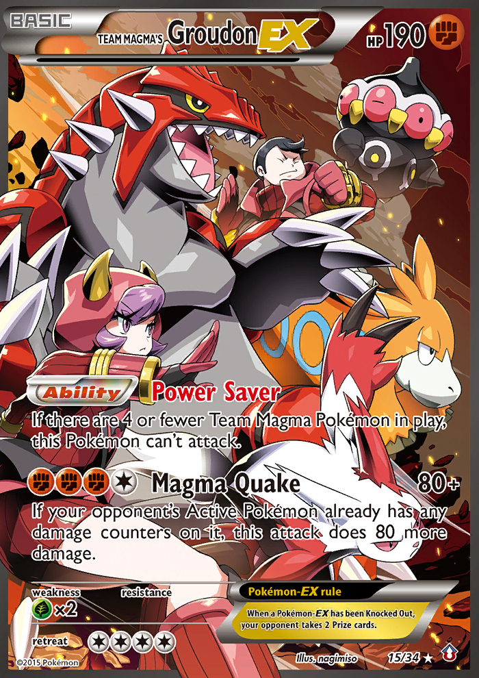 Team Magma's Groudon ex (15/34) [XY: Double Crisis] - Card Brawlers | Quebec | Canada | Yu-Gi-Oh!