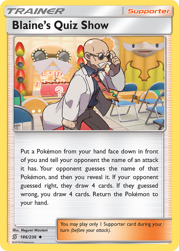 Blaine's Quiz Show (186/236) [Sun & Moon: Unified Minds] - Card Brawlers | Quebec | Canada | Yu-Gi-Oh!