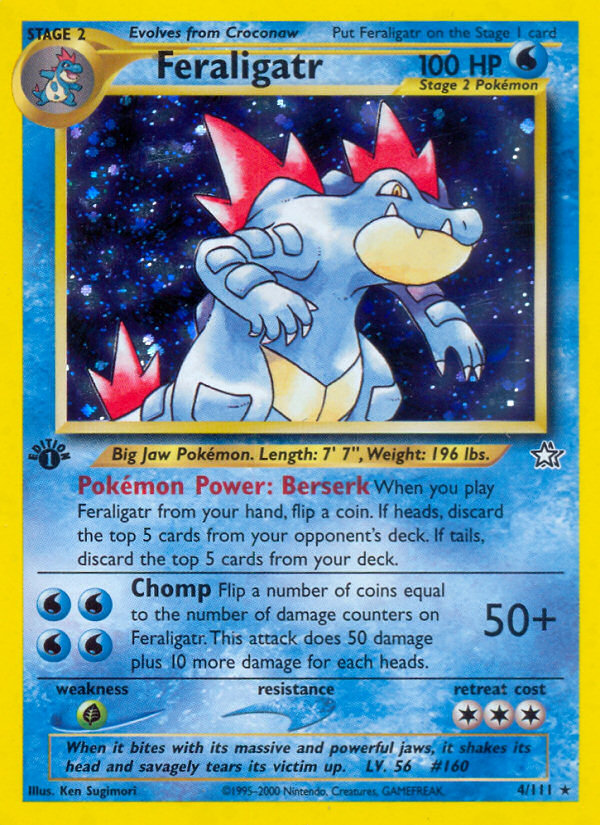 Feraligatr (4/111) [Neo Genesis 1st Edition] - Card Brawlers | Quebec | Canada | Yu-Gi-Oh!