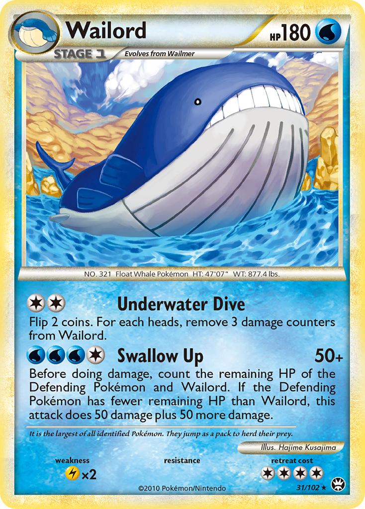 Wailord (31/102) [HeartGold & SoulSilver: Triumphant] - Card Brawlers | Quebec | Canada | Yu-Gi-Oh!