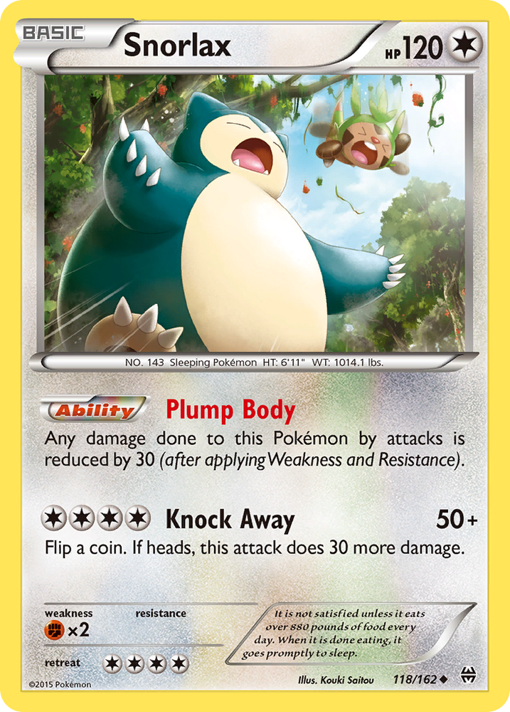 Snorlax (118/162) [XY: BREAKthrough] - Card Brawlers | Quebec | Canada | Yu-Gi-Oh!