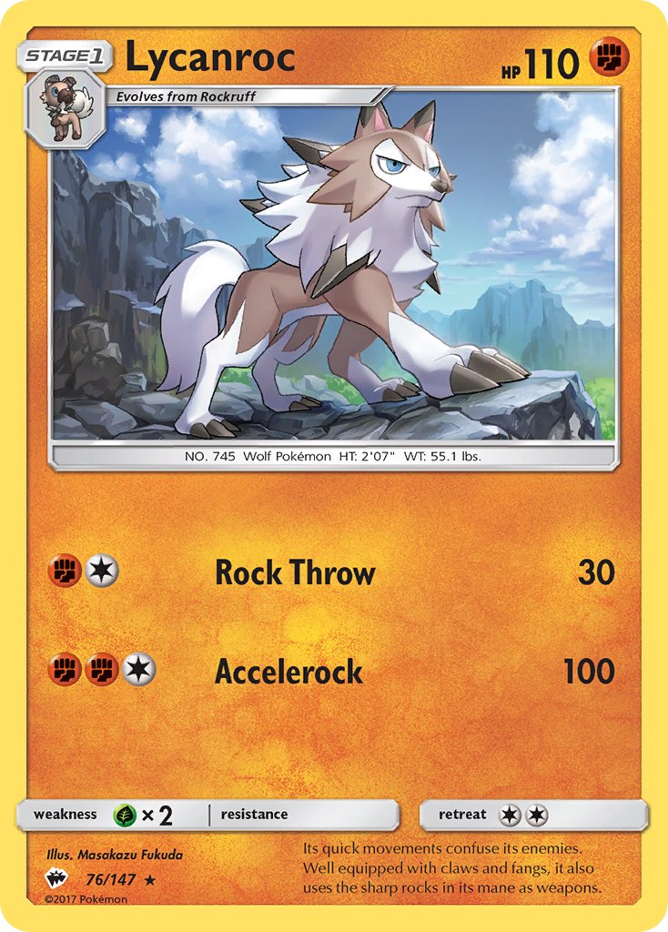 Lycanroc (76/147) (Theme Deck Exclusive) [Sun & Moon: Burning Shadows] - Card Brawlers | Quebec | Canada | Yu-Gi-Oh!