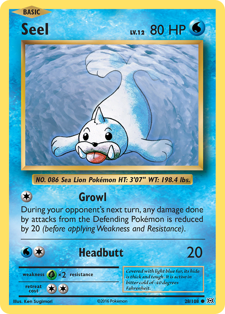 Seel (28/108) [XY: Evolutions] - Card Brawlers | Quebec | Canada | Yu-Gi-Oh!