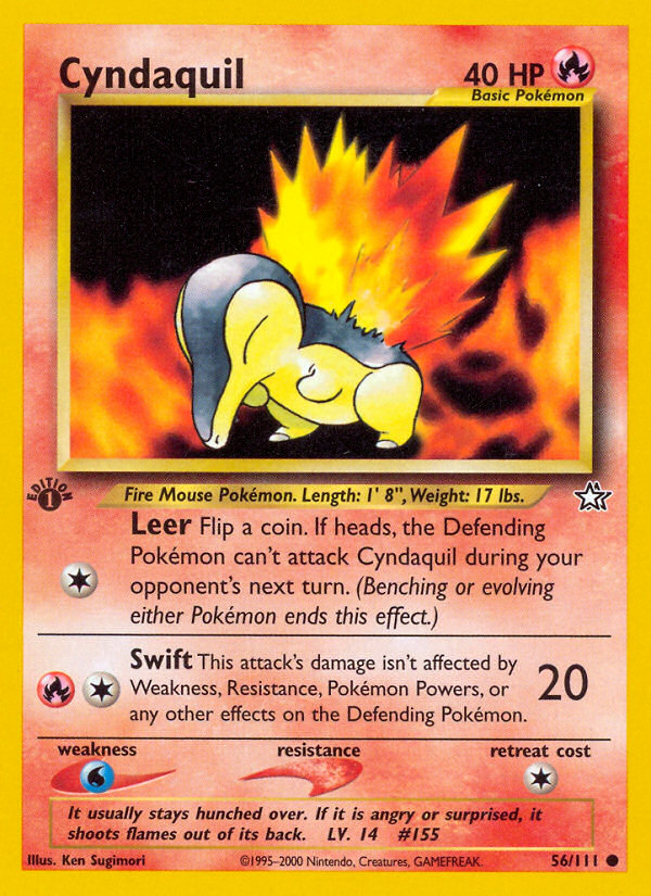 Cyndaquil (56/111) [Neo Genesis 1st Edition] - Card Brawlers | Quebec | Canada | Yu-Gi-Oh!