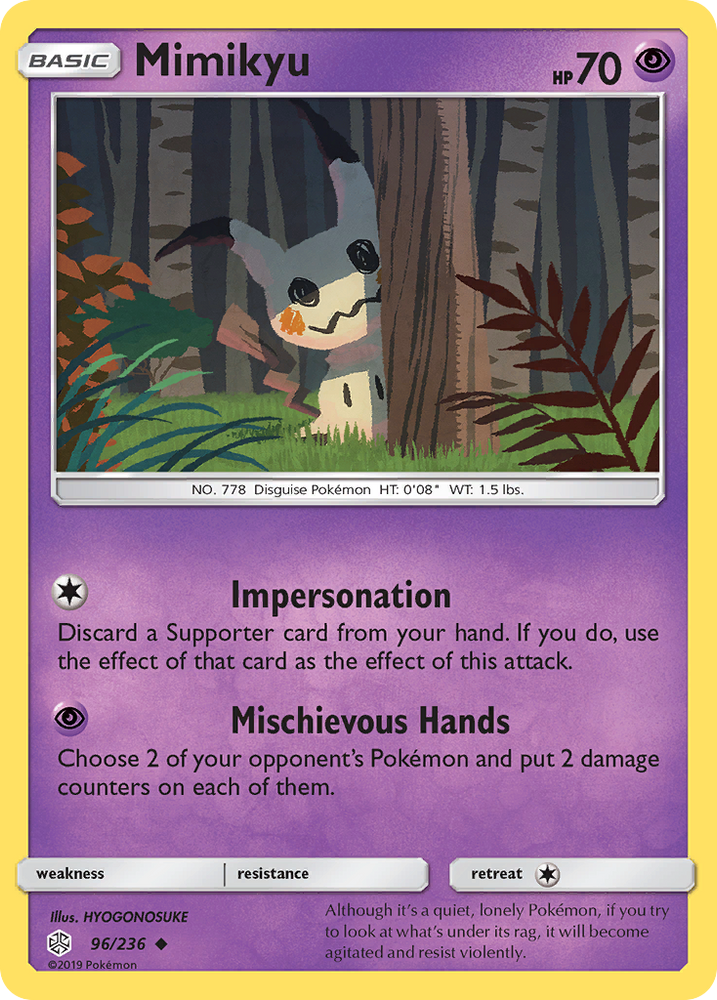 Mimikyu (96/236) [Sun & Moon: Cosmic Eclipse] - Card Brawlers | Quebec | Canada | Yu-Gi-Oh!