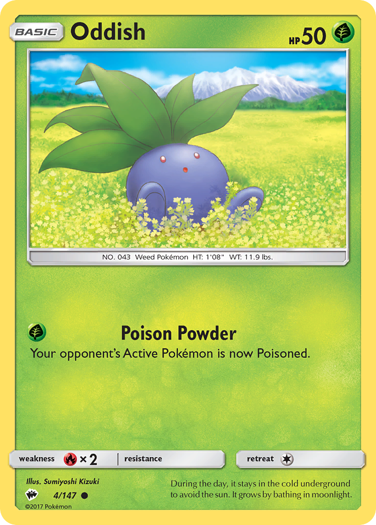 Oddish (4/147) [Sun & Moon: Burning Shadows] - Card Brawlers | Quebec | Canada | Yu-Gi-Oh!