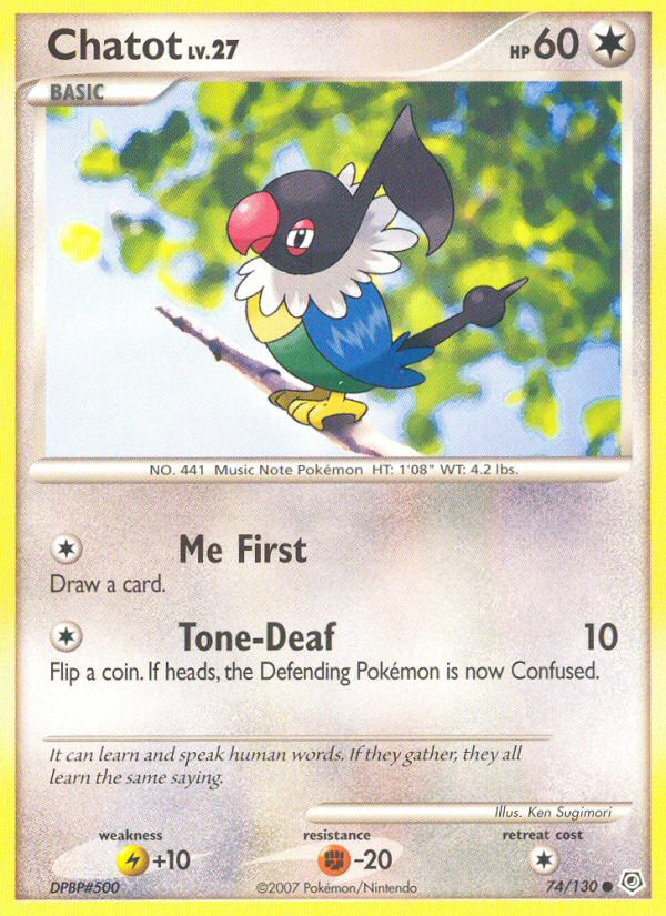 Chatot (74/130) [Diamond & Pearl: Base Set] - Card Brawlers | Quebec | Canada | Yu-Gi-Oh!