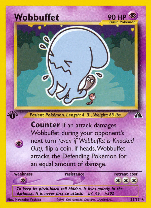 Wobbuffet (35/75) [Neo Discovery 1st Edition] - Card Brawlers | Quebec | Canada | Yu-Gi-Oh!