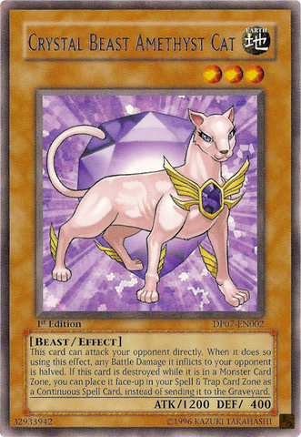 Crystal Beast Amethyst Cat [DP07-EN002] Rare - Yu-Gi-Oh! - Card Brawlers | Quebec | Canada |