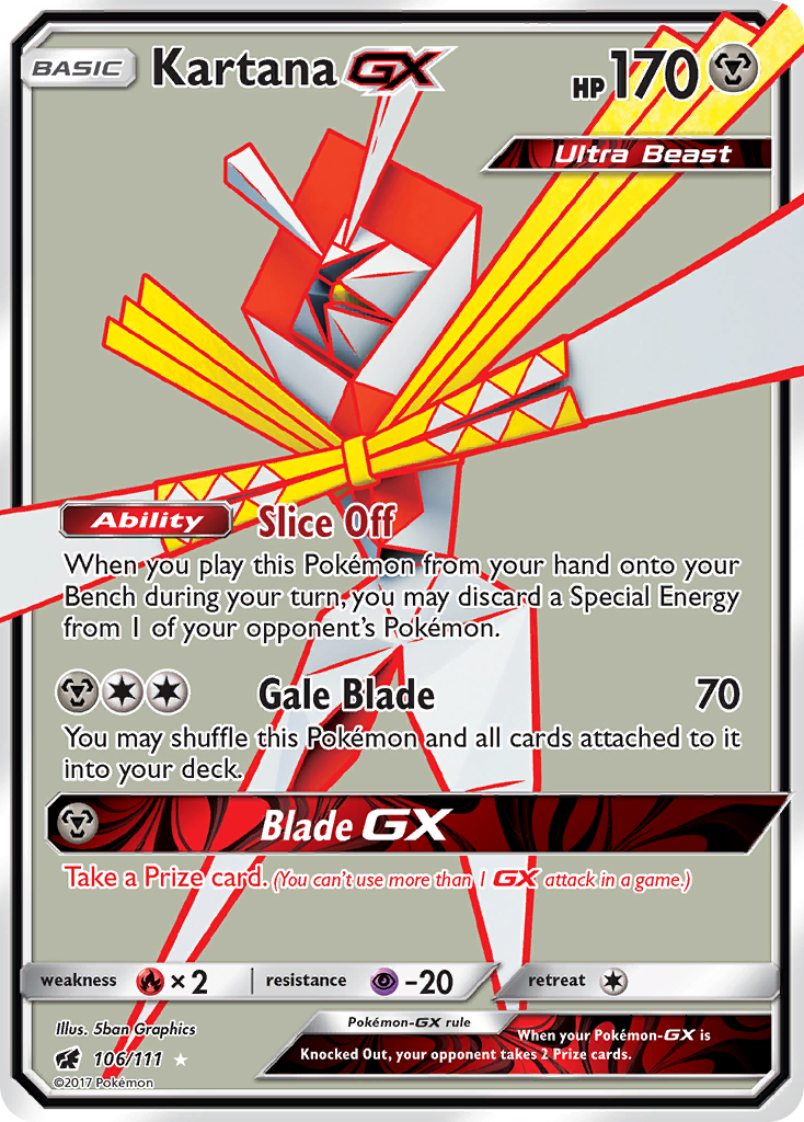 Kartana GX (106/111) [Sun & Moon: Crimson Invasion] - Card Brawlers | Quebec | Canada | Yu-Gi-Oh!