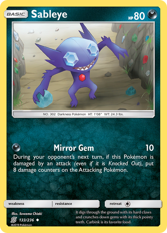 Sableye (133/236) [Sun & Moon: Unified Minds] - Card Brawlers | Quebec | Canada | Yu-Gi-Oh!