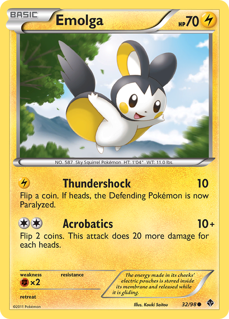 Emolga (32/98) [Black & White: Emerging Powers] - Card Brawlers | Quebec | Canada | Yu-Gi-Oh!
