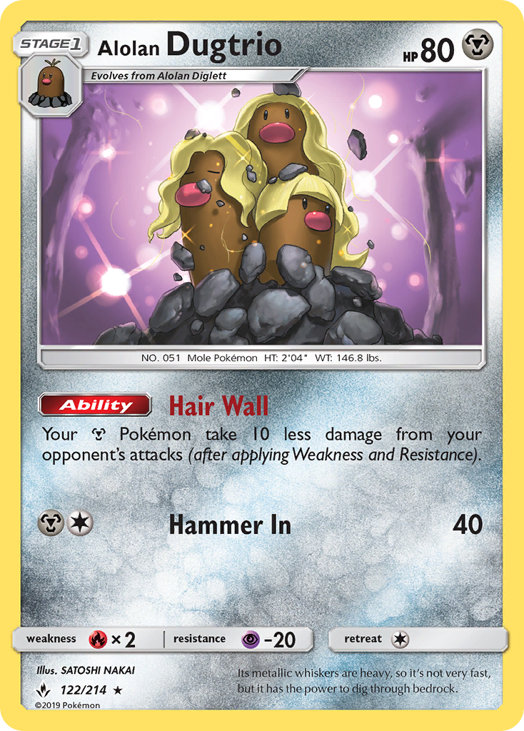 Alolan Dugtrio (122/214) [Sun & Moon: Unbroken Bonds] - Card Brawlers | Quebec | Canada | Yu-Gi-Oh!
