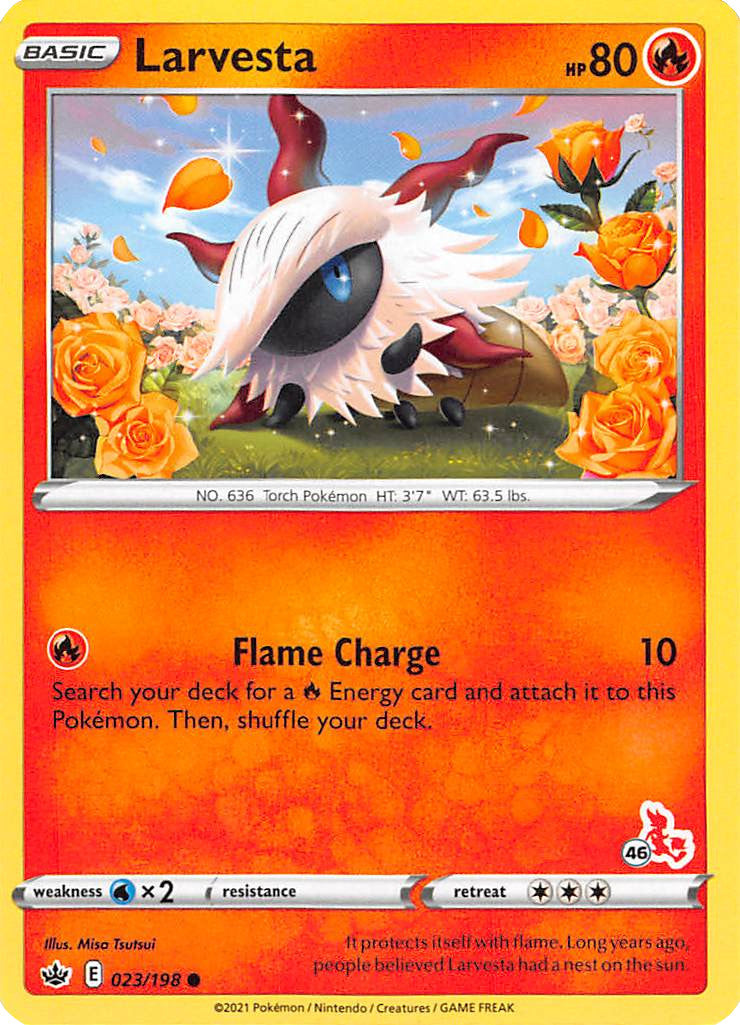 Larvesta (23/198) (Cinderace Stamp #46) [Battle Academy 2022] - Card Brawlers | Quebec | Canada | Yu-Gi-Oh!