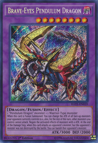 Brave-Eyes Pendulum Dragon [RATE-EN039] Secret Rare - Yu-Gi-Oh! - Card Brawlers | Quebec | Canada |