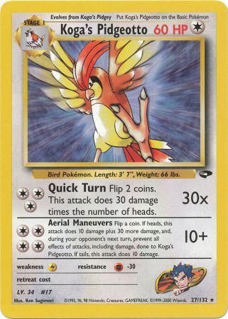 Koga's Pidgeotto (27/132) [Gym Challenge Unlimited] - Card Brawlers | Quebec | Canada | Yu-Gi-Oh!