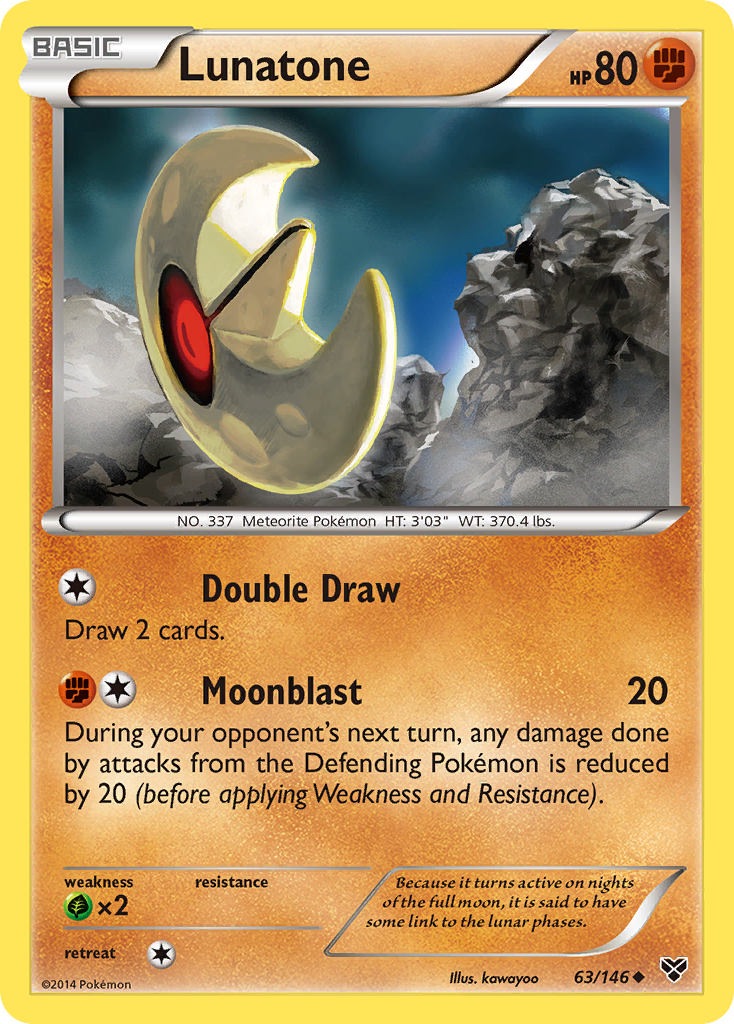 Lunatone (63/146) [XY: Base Set] - Card Brawlers | Quebec | Canada | Yu-Gi-Oh!