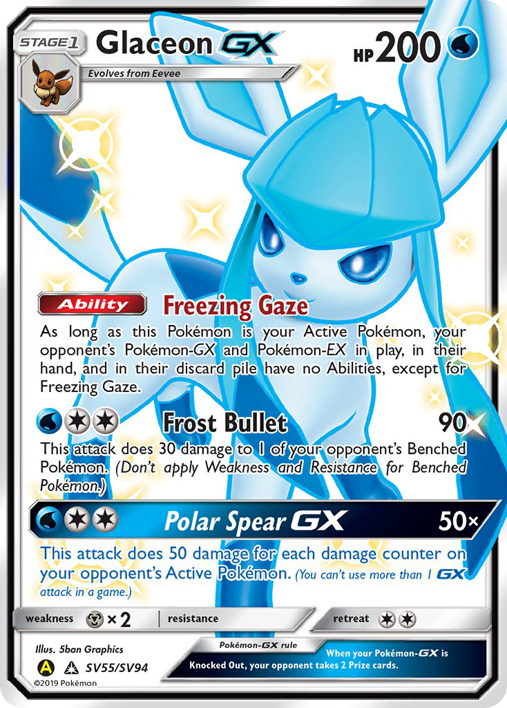 Glaceon GX (SV55/SV94) [Sun & Moon: Hidden Fates - Shiny Vault] - Card Brawlers | Quebec | Canada | Yu-Gi-Oh!