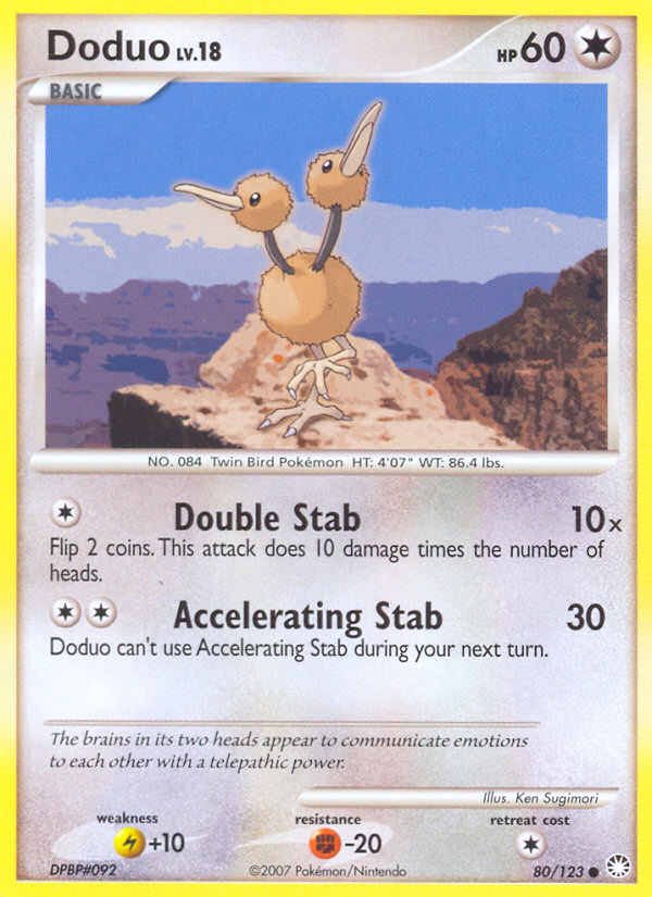 Doduo (80/123) [Diamond & Pearl: Mysterious Treasures] - Card Brawlers | Quebec | Canada | Yu-Gi-Oh!
