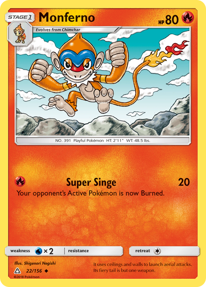 Monferno (22/156) [Sun & Moon: Ultra Prism] - Card Brawlers | Quebec | Canada | Yu-Gi-Oh!