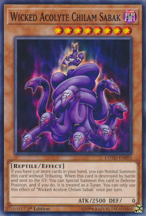 Wicked Acolyte Chilam Sabak [COTD-EN093] Common - Card Brawlers | Quebec | Canada | Yu-Gi-Oh!