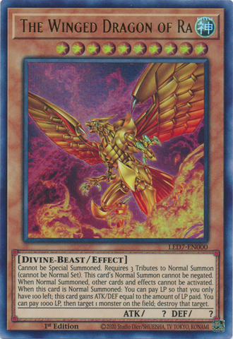 The Winged Dragon of Ra (Alternate Art) [LED7-EN000] Ultra Rare - Card Brawlers | Quebec | Canada | Yu-Gi-Oh!