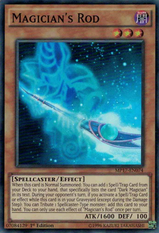 Magician's Rod [MP17-EN074] Super Rare - Yu-Gi-Oh! - Card Brawlers | Quebec | Canada |