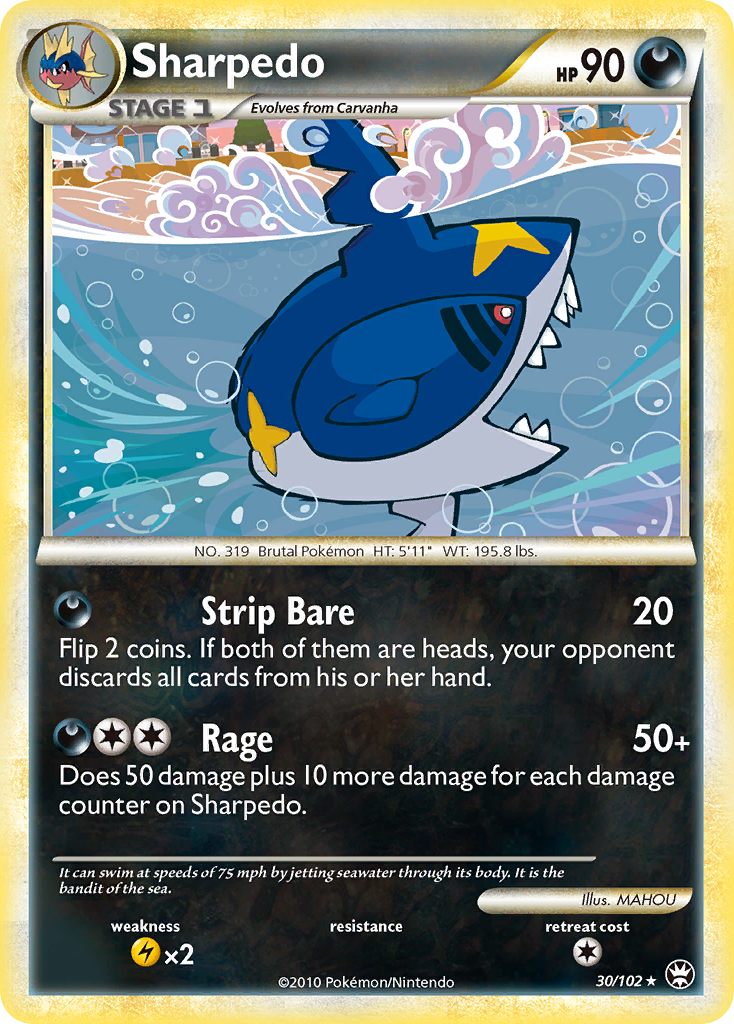 Sharpedo (30/102) [HeartGold & SoulSilver: Triumphant] - Card Brawlers | Quebec | Canada | Yu-Gi-Oh!