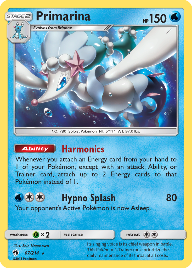 Primarina (67/214) [Sun & Moon: Lost Thunder] - Card Brawlers | Quebec | Canada | Yu-Gi-Oh!