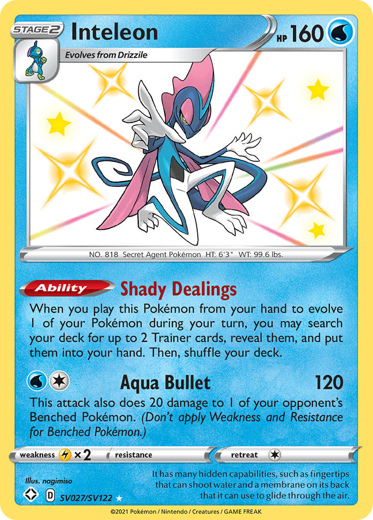 Inteleon (SV027/SV122) [Sword & Shield: Shining Fates] - Card Brawlers | Quebec | Canada | Yu-Gi-Oh!
