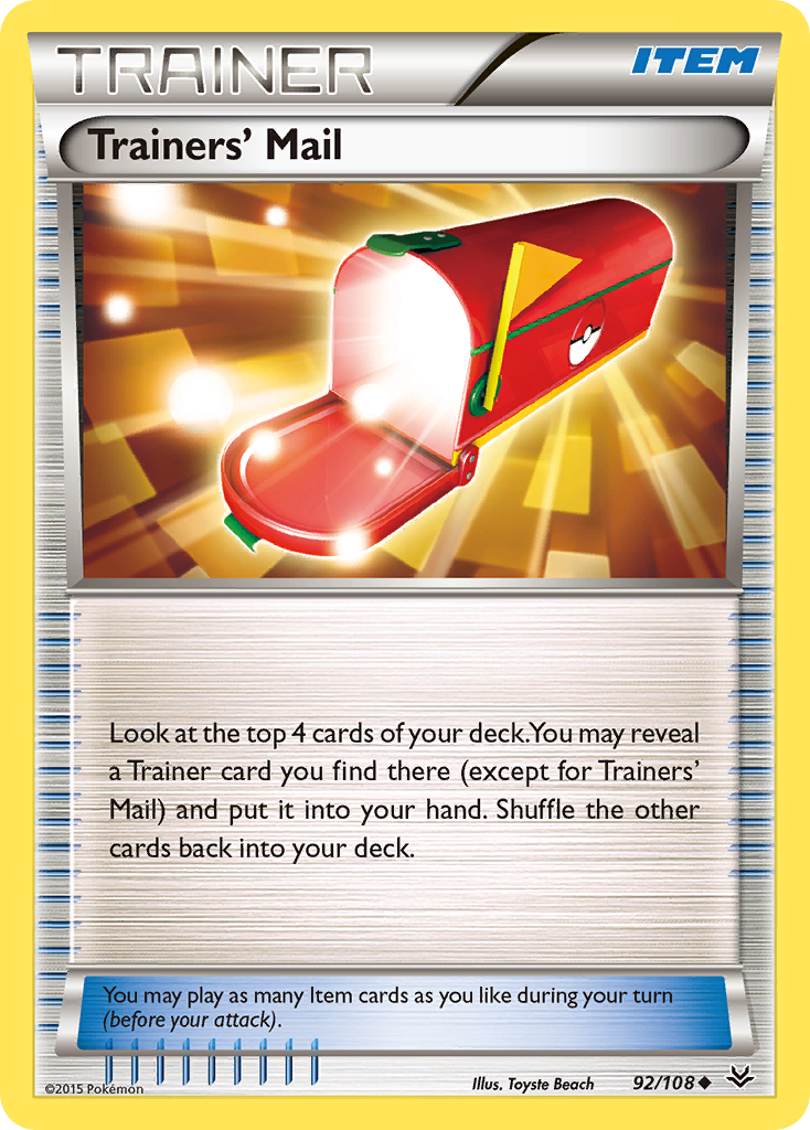 Trainers' Mail (92/108) [XY: Roaring Skies] - Card Brawlers | Quebec | Canada | Yu-Gi-Oh!