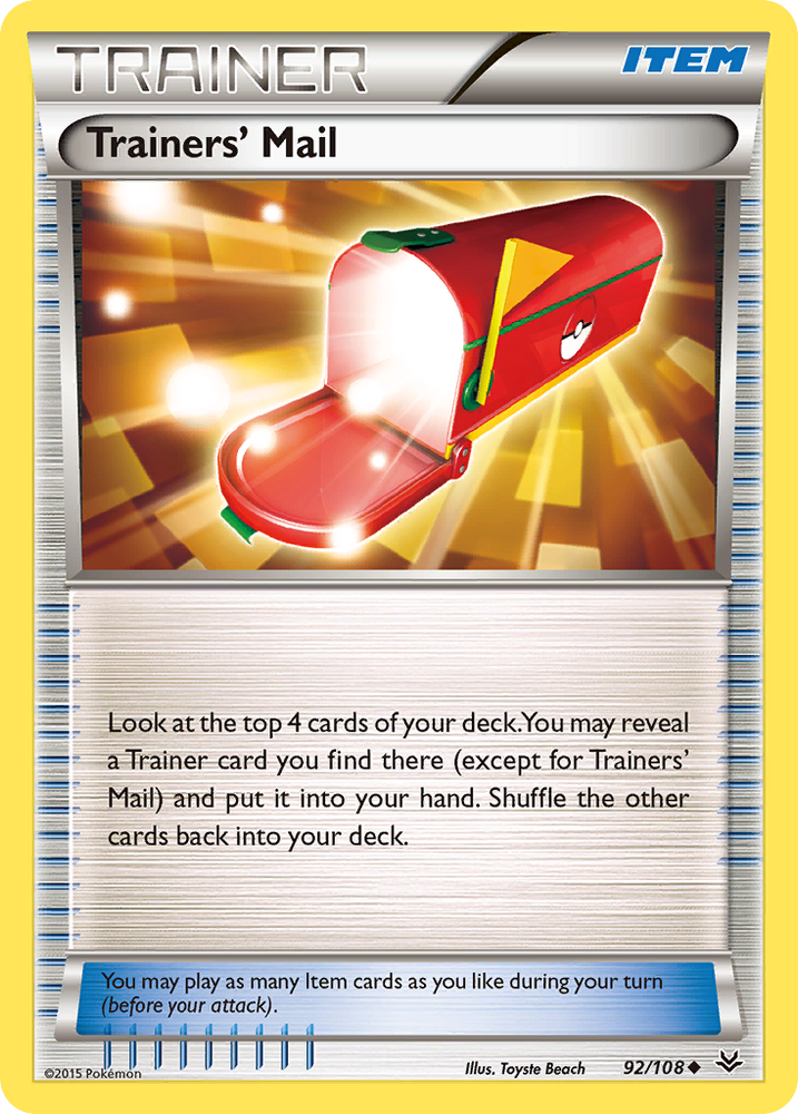 Trainers' Mail (92/108) [XY: Roaring Skies] - Card Brawlers | Quebec | Canada | Yu-Gi-Oh!