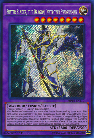 Buster Blader, the Dragon Destroyer Swordsman [MP16-EN210] Secret Rare - Card Brawlers | Quebec | Canada | Yu-Gi-Oh!